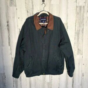 Lands’ End Men’s Canvas Full Zip & Snap Closure Jacket Size XL 46-48